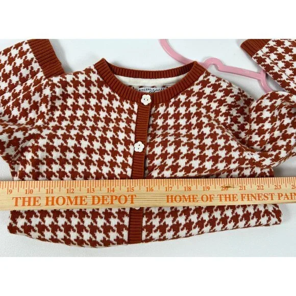 Sincerely Jules Girl Houndstooth Cardigan Sweater - Picture 6 of 10